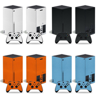 微軟XBOX series X主機貼膜XBOX series X主機貼紙碳纖維皮貼款式-YH