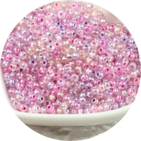 2/3/4mm Czech Bossiosa Unicorn Dyed Core Glass Beads Transparent Crystal Seed Beads Suitable for DIY Jewelry Bracelets Necklaces