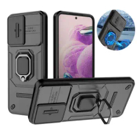 For Xiaomi Redmi Note 12S Case Slide Camera Protect Armor Phone Cases For Redmi Note12S Magnet Holder Ring Cover