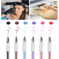 1PC Brow Pen Skin Pen Waterproof Eyebrow Lip Tattoo Gel Marker Pen For Microblading Eyebrow Lip Scribe PMU Tool