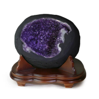 【開運方程式】稀有特紫洞中洞錢袋子聚寶盆紫水晶洞AGU373(6.82公斤紫晶洞)