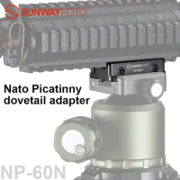 SUNWAYFOTO NP-60N Picatinny Arca-Swiss Tripod Dovetail Adapter Mount Arca/RRS Compatible