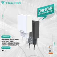 TECNIX CHR-065 USB CHARGER ADAPTER + CABEL SET || CHR-065 M MICRO || CHR-065 TYPE-C
