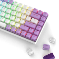 165 Key Pudding PBT Keycaps Full Set Purple OEM Profile Double Shot Japaness Keycap for 100% Anne Pro 2 Mechanical Keyboard