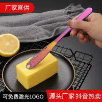 Withered 430 stainless steel butter knife cutlery cheese with hole smear Butter knife bread jam knife cheese knife cross-border