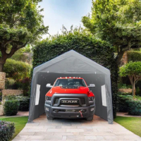 12x20 feet heavy duty outdoor portable garage ventilated canopy carports car shelter