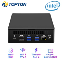 Topton 12th Gen Intel i7 i5 NUC Gaming Mini PC Compact Mini Computer 8K HTPC 4x Screen Display Thunderbolt 4 Windows 11 Pro WiFi