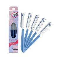 貝印 - 鐵柄安全修眉刀(BTMG-5F) 5支庄 (平行進口)