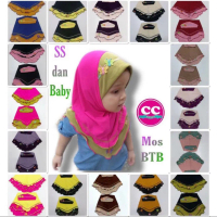 MOS BTB baby (6 bulan-1.5 tahun) dan SS (4-6 tahun) Clothing tudung baby for girl