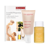 CLARINS克蘭詩 美麗孕期護理兩件套組（全新一代宛若新生撫紋霜 175ml+身體調和護理油 100ml #新版）