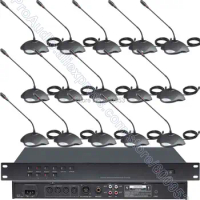 MICWL 350M-B55 55 Digital Conference Meeting Microphone System with 1 Chairman 54 Delegate Mic Unit