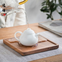 逸峰胡桃木小托盤茶托盤干泡盤餐飲端盤長方正方形簡約茶盤茶臺