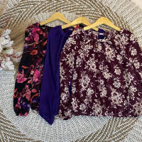 BLOUSE CANTIK MOTIF BUNGA DAN POLOS