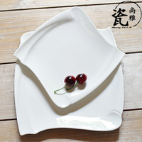 西餐盤竹升盤純白陶瓷盤子牛排盤意面平盤早餐點心盤餐具家用菜盤