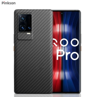 Pinkson iqoo8pro手機殼vivo x70 pro+超薄iqoo9凱夫拉保護套碳纖維全包磨砂芳綸簡約