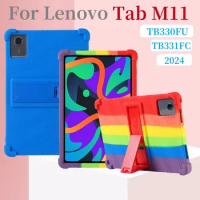 Tablet case For Lenovo Xiaoxin Pad 2024 Case TB331FC 11 inch Silicone Stand Cover for Lenovo Tab M11 TB330FU Shockproof Shell