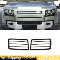 Car Headlight Lampshade Headlamp For Land Rover Defender 110 2020 2021 2022 Lens Cover Protection Net Grill Guard Modification