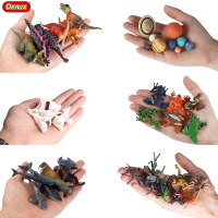 Oenux Miniature Jurassic Dinosaurs Sealife Farm Insect Flower Animals Model Set Cosmic Planet Action Figures Educational Kid Toy