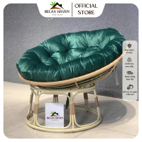 Ghế Lười Papasan Giả mây Relax Haven - Decor phòng khách, phòng ngủ nằm thư giãn, đọc sách, xem tivi