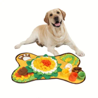 Bone puzzle pet sniffing mat for foraging and digesting, dog sniffing pet slow food mat