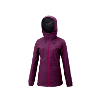 【Fit 維特】女-輕量防風防潑水連帽保暖外套-葡萄紫-MW2301-64(女裝/連帽外套/機車外套/休閒外套)