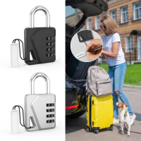 Zinc Alloy 4 Digit Password Lock with Tag Dormitory Cabinet Lock Anti-theft Backpack Luggage Combination Lock Security Tools