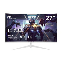 27 inch curved Monitors 144hz 1MS HD Gaming Monitors PC 165hz Gamer for Desktop HDMI Compatible Monitors LCD Displays 1920*1080p