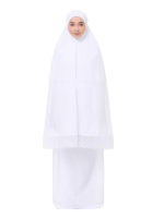 SITI KHADIJAH Siti Khadijah Telekung Modish Ambar in White