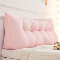 全城熱賣 - 宿舍床頭靠墊米黃床上靠枕懶人靠背床上玩手機軟包護腰防撞軟墊蜜桃紅0.4米床適用(長40*高45*厚15)0