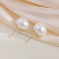 New 18K Gold Plated Fashion Aurora Pearl Earrings For Women Fashion Trendy Girl Stud Earring Female Party Jewelry Gift Wholesale
