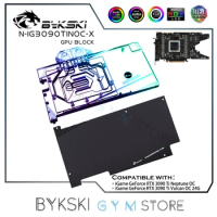 Bykski GPU Water Cooler For Colorful iGame Geforce RTX 3090Ti Neptune OC Card, VGA Water Block with Backplane N-IG3090TINOC-X