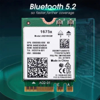 For Intel 1675X WiFi Card+Antenna AX210NGW AX1675X Wi-Fi 6E 802.11AX 2.4G 5G 6G 5374Mbps BT 5.2 M.2 NGFF WiFi Adapter