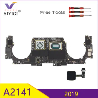 Original Tested A2141 Motherboard 820-01700-05 for MacBook Pro Retina 16" Logic Board 16GB 32GB i7 i9 2019 Year with Touch ID