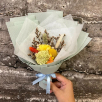【A-ONE 匯旺】小捧花 蓪草花束 小花束 仿真花束 永生球花 乾燥花束 永生花束