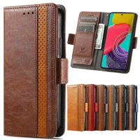 For SHARP Sumaho 6 Phone Case Business Stitching Leather Wallet Cases For SHARP Aquos R7 P7 Case Anti-fall Flip Cover