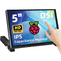 iPistBit 4.3/5/7 Inch DSI Touch Screen LCD Display Portable Capacitive Touchscreen Monitor 800x480 for Raspberry Pi 5 4 3 3B+ 2