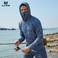 produk baru Baju Memancing Anti-UV untuk Pria/Wanita XXL biru