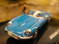 Mini 預購中 Ricko HO規 Jaguar E Type 古董車 藍色