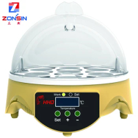 Automatic Temperature Control Intelligent Egg Incubator Small Household Incubator Brooder for Chicken Duck Turtle Bird 7 Eggs