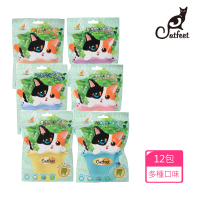 CatFeet 呼嚕最愛薄荷化毛潔牙餡餅 60g 12包《六種或綜合口味》(潔牙 寵物點心 貓咪點心 貓零食)