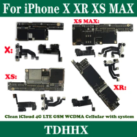 100% Working Support Update Plate For iPhone X XS MAX XR Motherboard With full chip Main Logic board Clean iCloud 64G 128G 256G