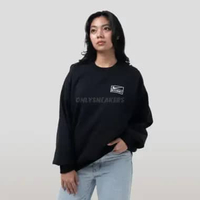 NIKE X STUSSY WASH BLACK FLEECE CREWNECK M