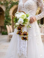 Buket Bunga Pengantin Eksklusif Handle Buket Mutiara