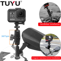 TUYU Motorcycle Mirror Mount Irregular rearview mirror Handlebar installation for Insta360 ONE X2 R Gopro Camera Accessories