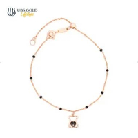 UBS Gold Gelang Emas Bubbly - Kgv7620 - 17k Adj 19cm-Rose Black Gold
