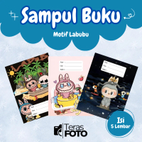 (Isi 5 Lembar) SAMPUL BUKU MOTIF ESTETIK LABUBU / SAMPUL BUKU TULIS SIDU CAMPUS BIGBOSS / SAMPUL BUK