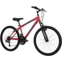 Huffy Stone Mountain Hardtail Mountain Bike, 24", 21 Speed Shimano Twist Shifting, Front or Dual Suspension, Comfort Saddle