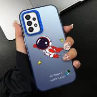 เคส Samsung A73 5G, ดีไซน์นักบินอวกาศ, กึ่งโปร่งใส, บางเฉียบ, เคสโทรศัพท์ฝ้า, เคส
