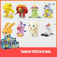 Digimon 8 Styles Anime Building Blocks Action Figure Models Bricks Collectible Model Toys Children Doll Kids Gift