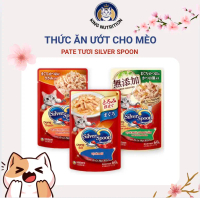 Hộp 16 túi Pate Silver Spoon thức ăn ướt dành cho mèo dạng thạch/sốt